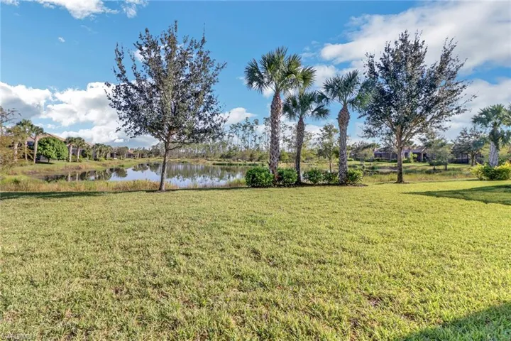 View of yard featuring a water view