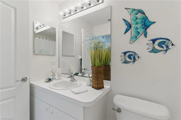 Bathroom with toilet and vanity