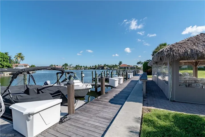 Dock with a water view