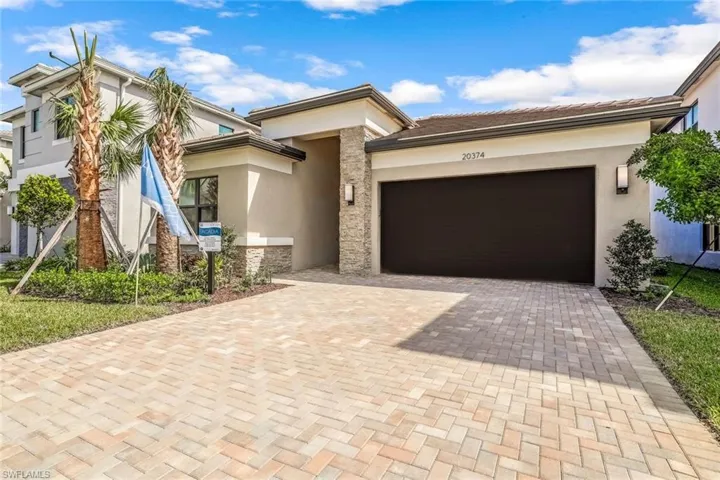View of front of house featuring a two-car garage