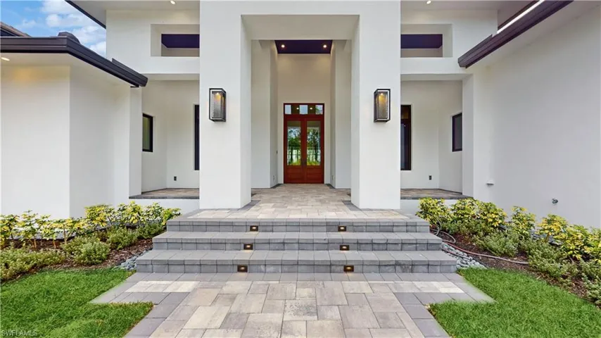 Entrance to property with french doors