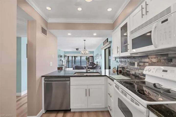 Kitchen with water view