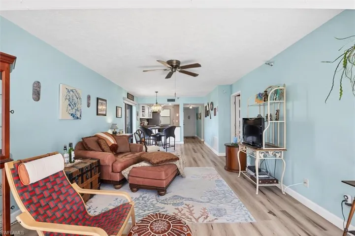 Living room looking toward kitchen/dining