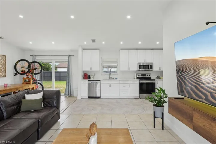 Tiled living room