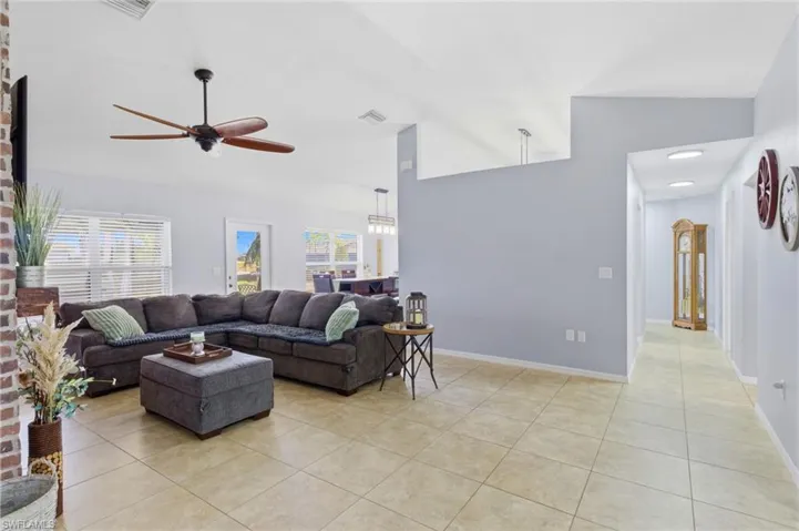 Stylish and practical kitchen space that flows seamlessly into the living and dining areas.