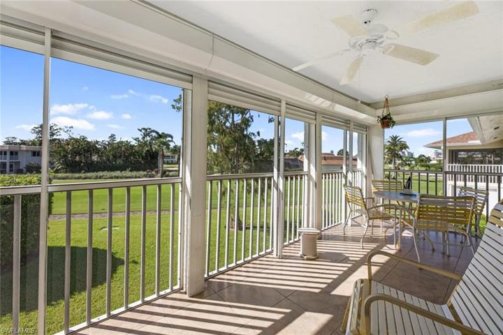 Screened lanai overlooking 17th Tee box