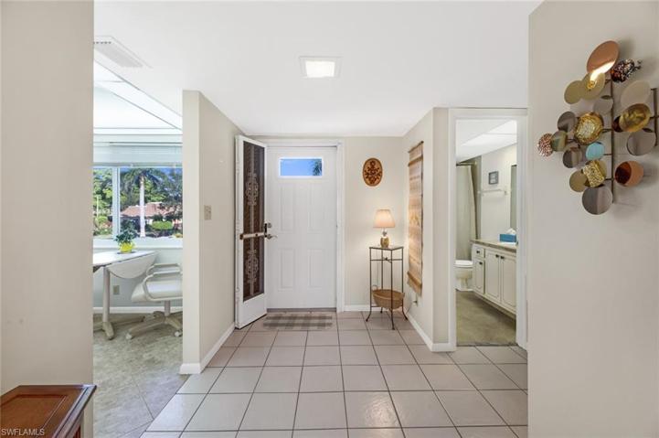 Foyer area and view of front door
