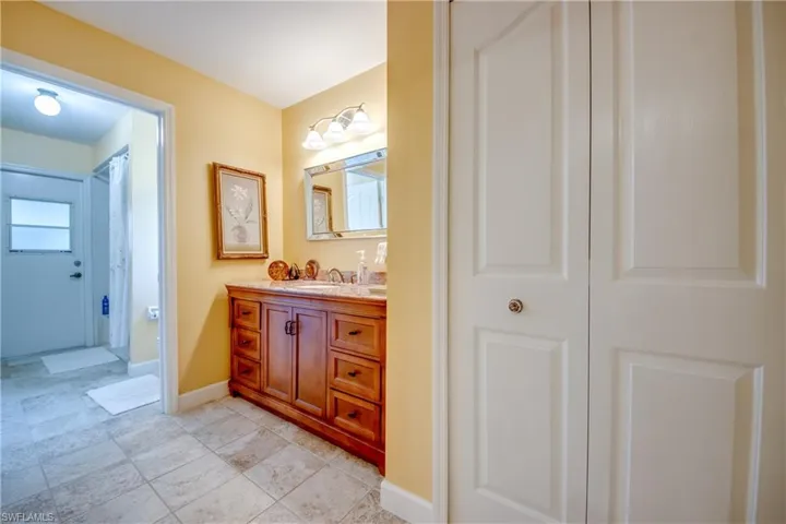Bathroom featuring vanity