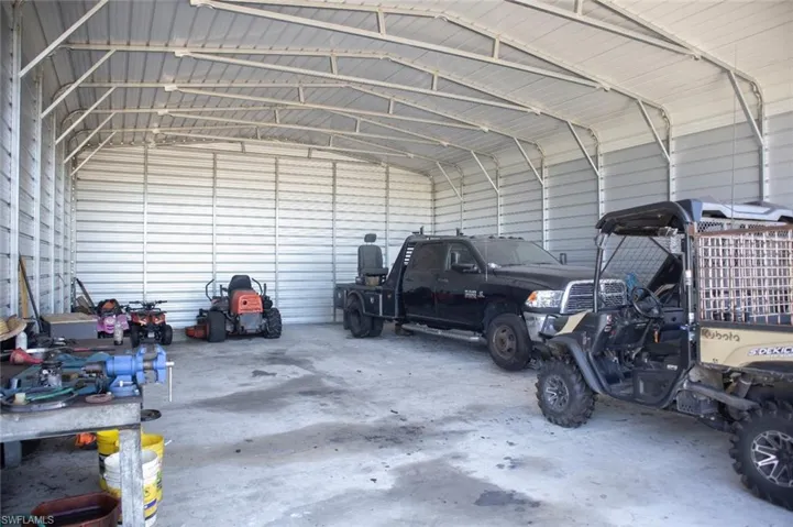 Garage with a detached carport