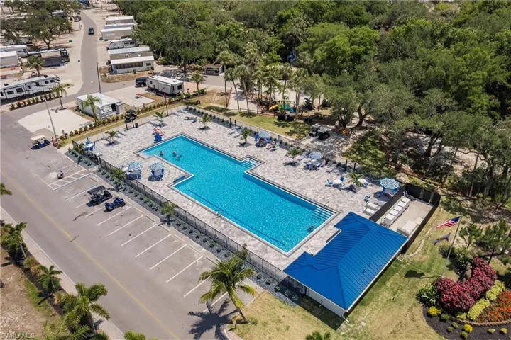 Birds eye view of property