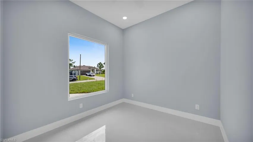Empty room with baseboards