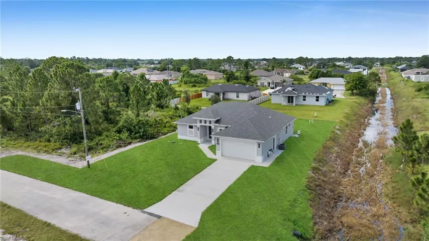 Aerial view of residential area