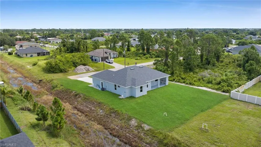 Aerial view of residential area