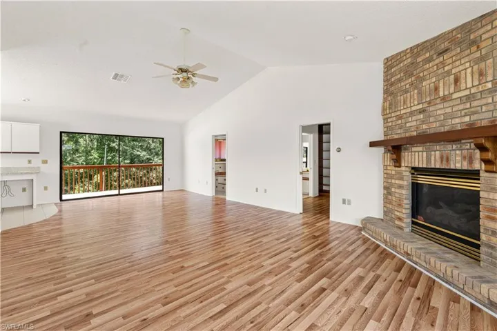 Open living area offering versatility for furniture placement and future design enhancements.