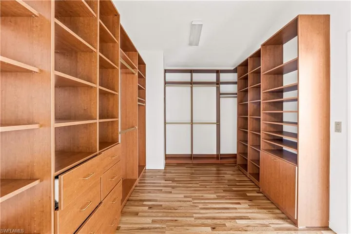 Well-designed closet space providing ample storage and efficient organization within the primary or secondary suite.