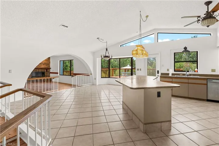 Central kitchen space offering practical functionality and a well-balanced layout, positioned for ease of access to main living areas.