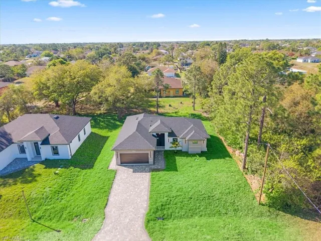 Aerial view of residential area