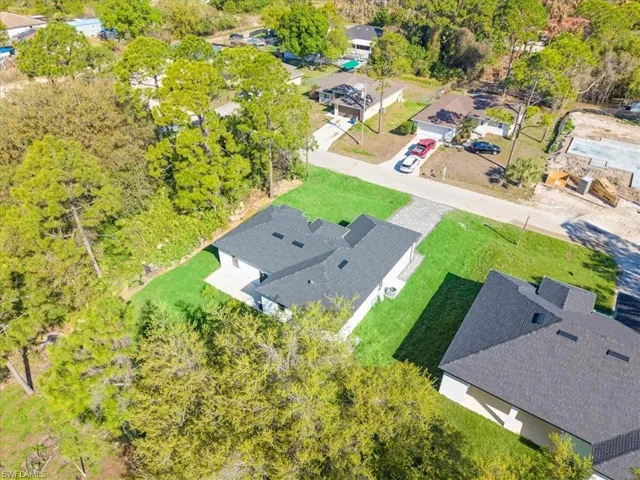 Aerial view of residential area