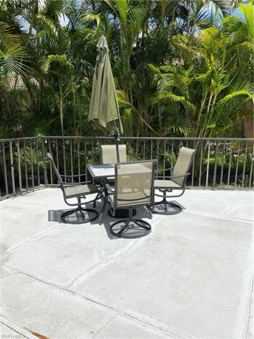 View of patio with outdoor dining space