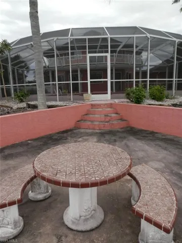 View from the dock to patio / terrace