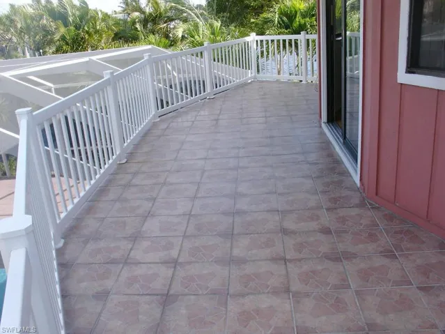 The nice big Balcony with a beautiful Water and vegetation view