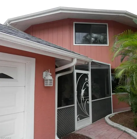 View of screened exterior entry