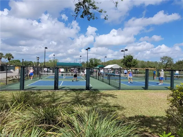 View of tennis court