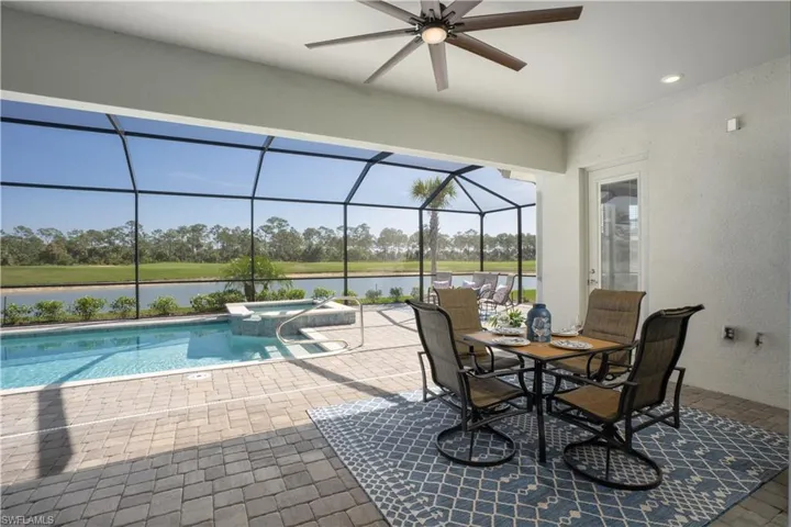 Covered Patio area with access to the Primary Suite from the lanai