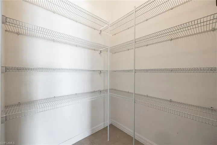 View of kitchen storage area