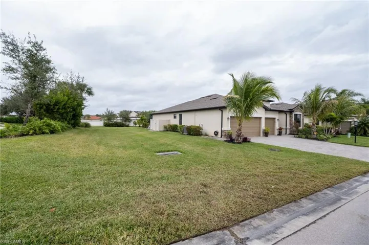 View of yard left side yard on corner lot