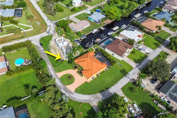 Birds eye view of property