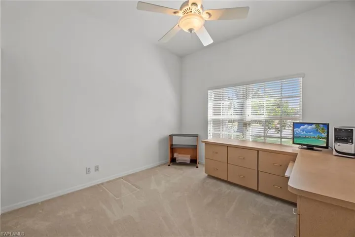 Front Bedroom/Office with Walk-in Closet and High Ceiling