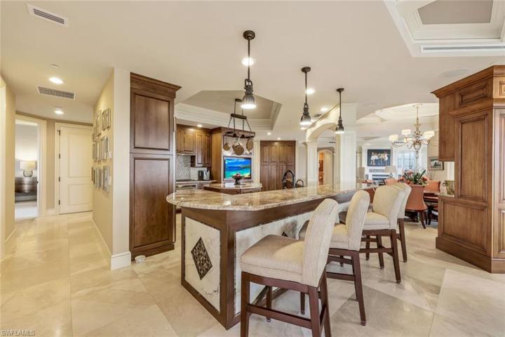 View of kitchen from family room/den.