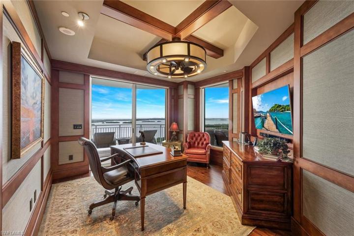 Gorgeous office off formal living room and primary bedroom.