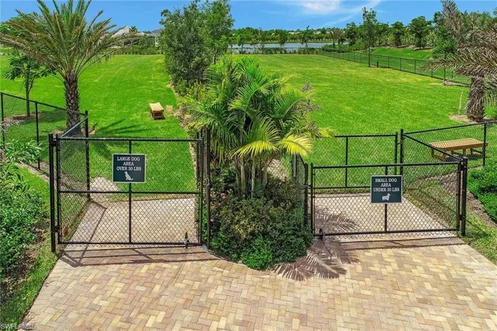 Gate with a water view