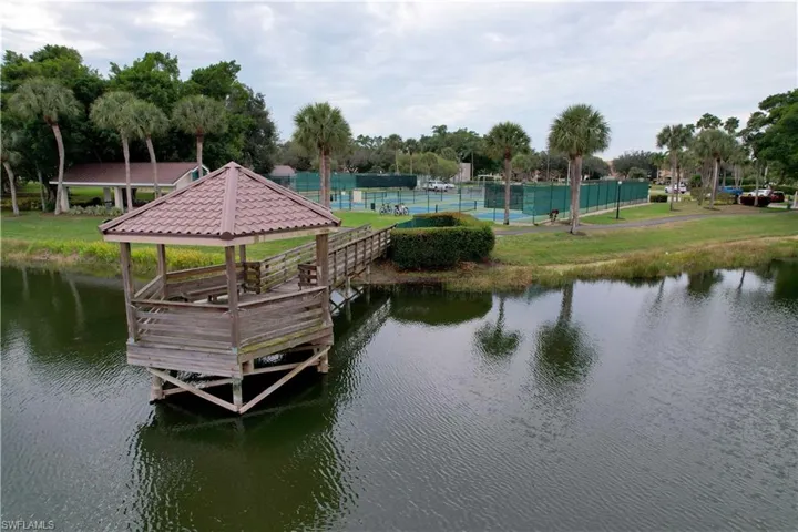 Dock featuring a water view