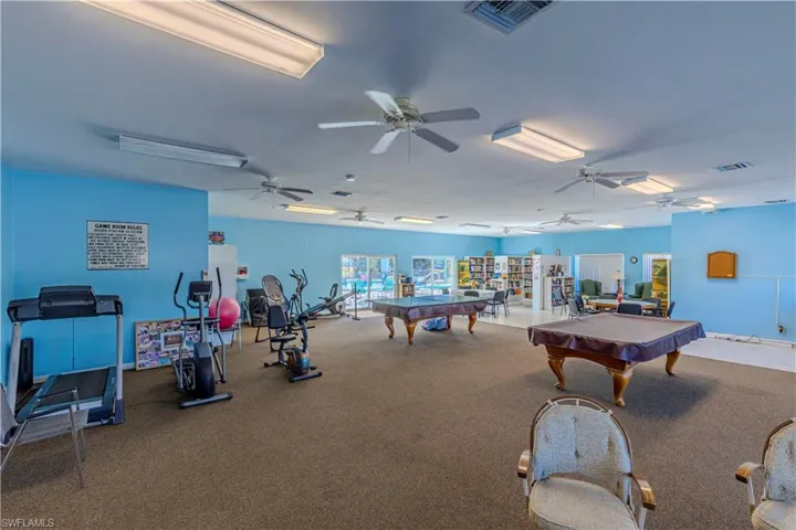 Playroom with carpet flooring and pool table