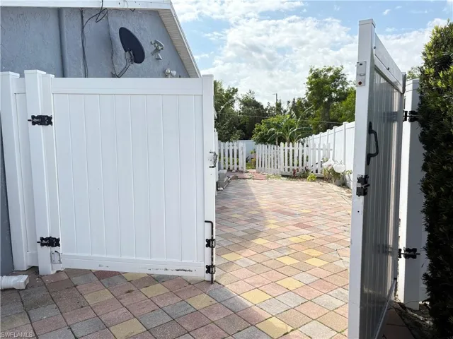 View of gate with fence
