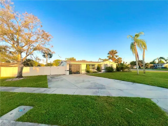 View of front of home with a front yard