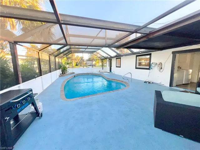 View of pool and Lanai