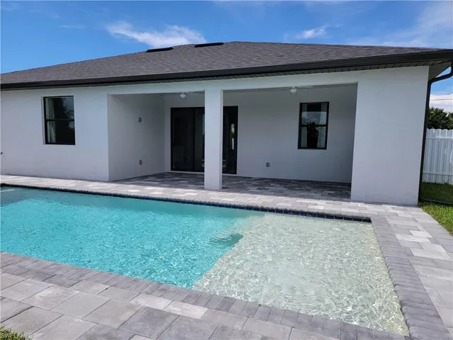 View of pool featuring a patio area