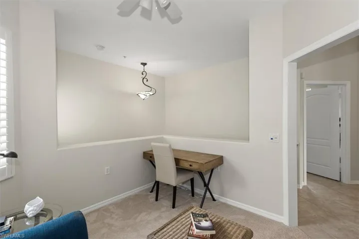 Looking out to stairwell from den