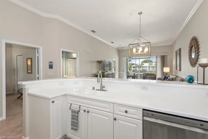 Sparkling white Corian countertops