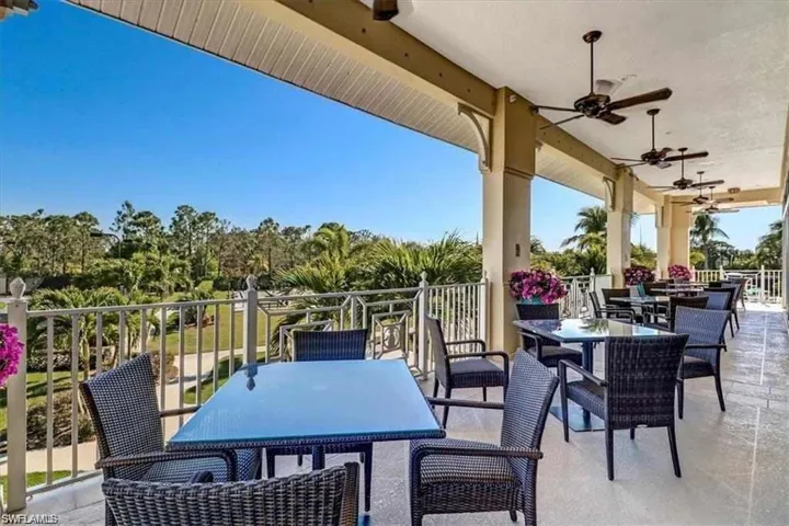 2nd floor balcony dining at the club