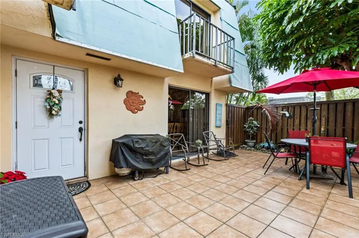 Enter through your private patio area.