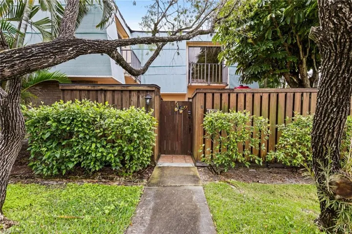 Welcome.  Enter through the gate into your private patio area.
