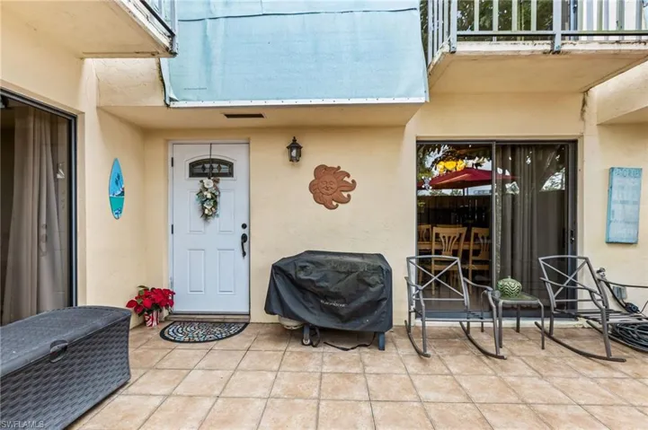 Enter through your private patio area.