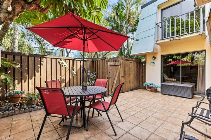 Enjoy tranquil mornings in your private patio area.