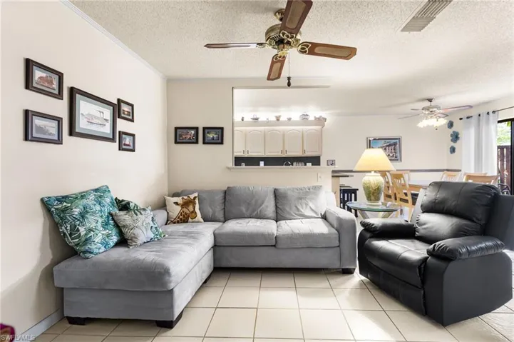 Spacious living area.
