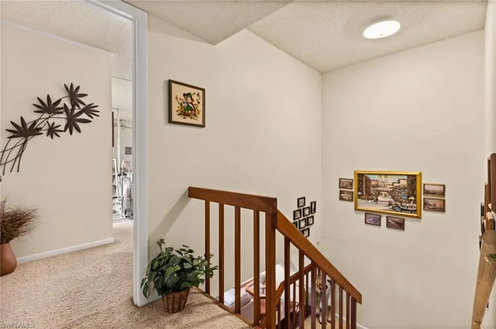 Top of stairs.